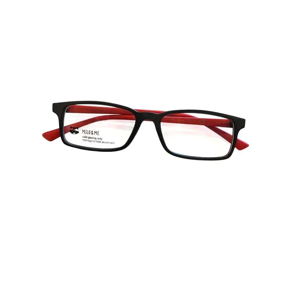 NEW Milo & Me Red and Black Rectangular Kids Glasses